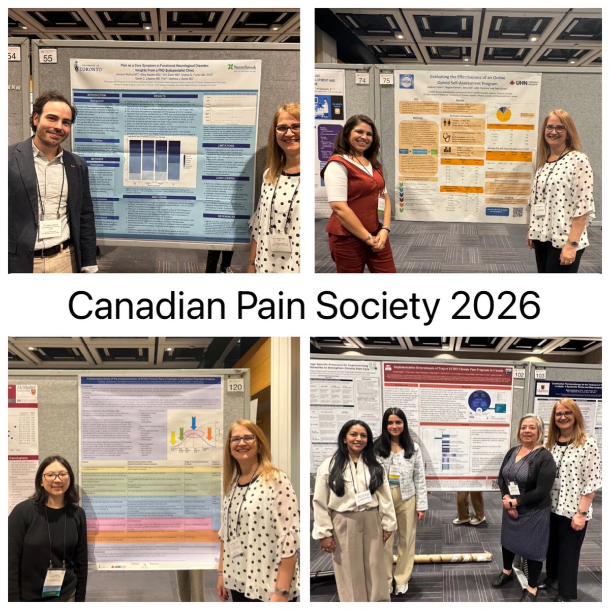 adfurlan's tweet image. Come to our posters #55, 75, 102 and 120 at the Canadian Pain Society  - Annual Scientific Meeting #CanadianPain26 in Québec City. 

#FND #FunctionalNeurologicalDisorder #ChronicPain #projectECHO