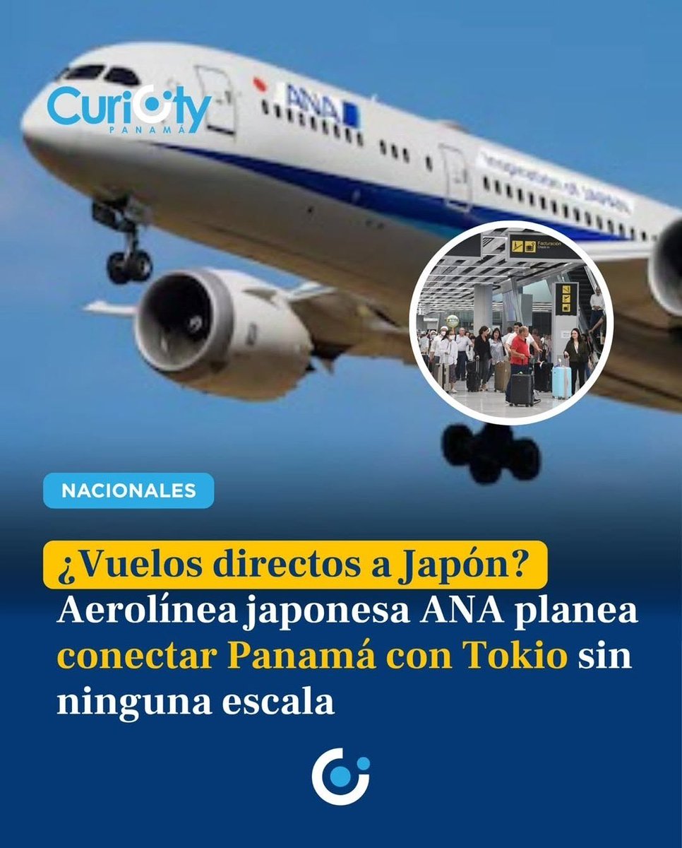 AgapitoCleghorn's tweet photo. Vuelo DIRECTO Japón-Panamá🙌
Esto hay que darle todo el respaldo para que se logre! https://t.co/18FmgHXi2s