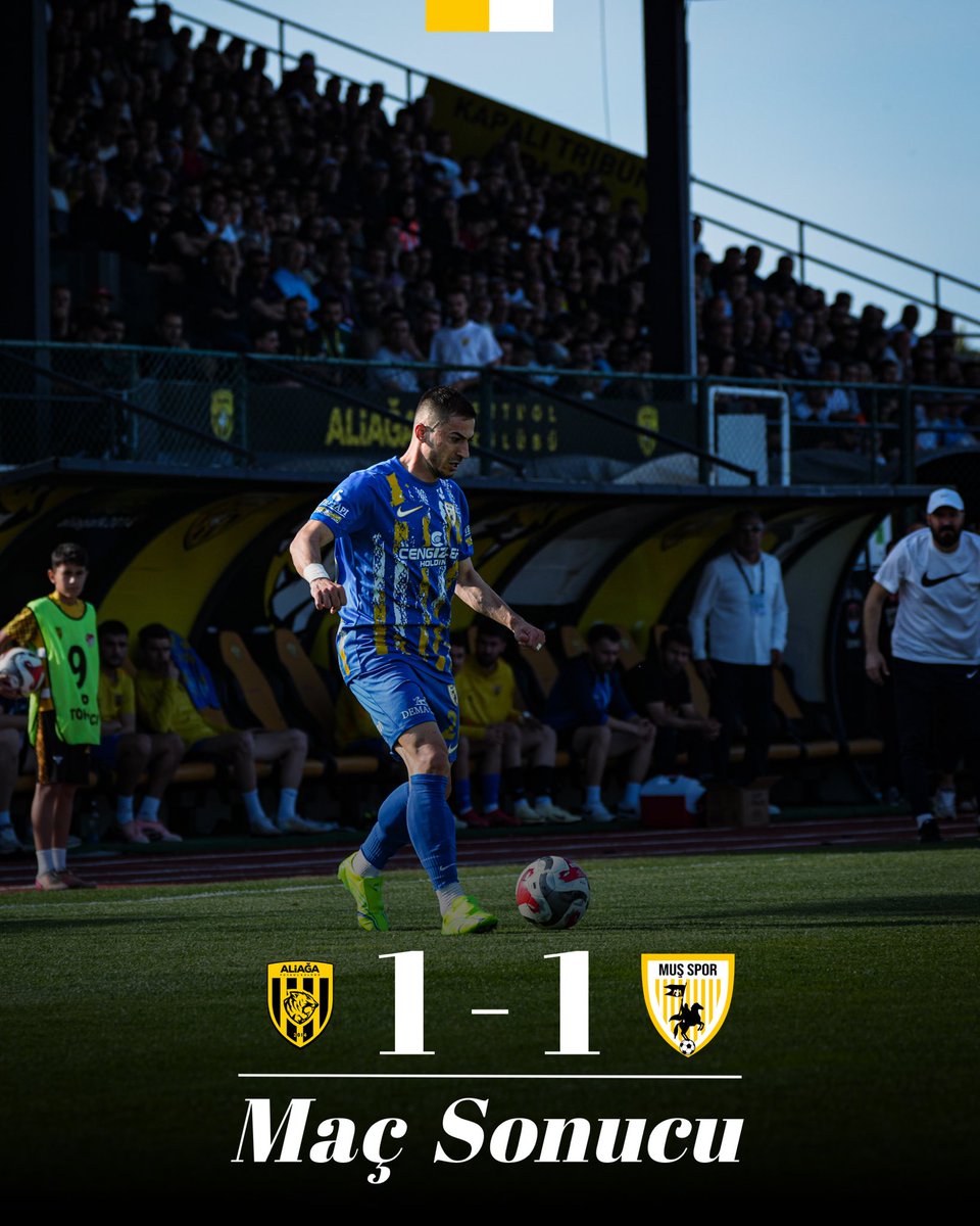RToplu06's tweet photo. Play-off 1. maçında deplasmanda Aliağa fk karşısında 1-1'lik beraberlik ile ayrılıp rövanş için büyük avantaj sağlayan takımımızı tebrik eder final yolunda başarılar diliyorum💛🤍 https://t.co/fDhF2LN0Uv
