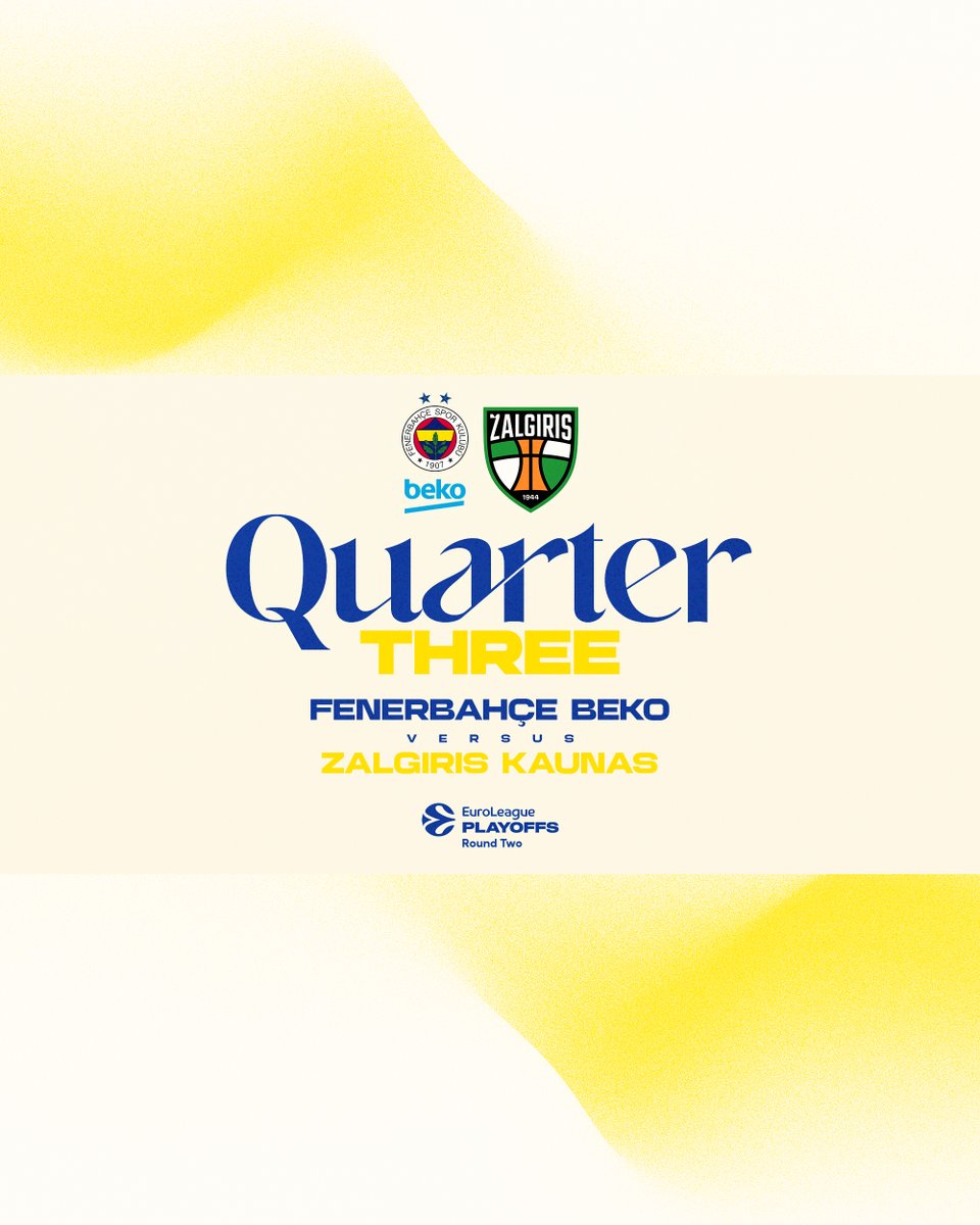 FBBasketbol's tweet image. 3Ç Sonucu | Fenerbahçe Beko 🆚 Zalgiris Kaunas: 66-47

Skor dağılımımız: Melli 14, Baldwin 11, Biberovic 10, De Colo 10, Jantunen 7, Birch 5, Silva 4, Jantunen 3, Hall 3, Horton-Tucker 2. #YellowLegacy