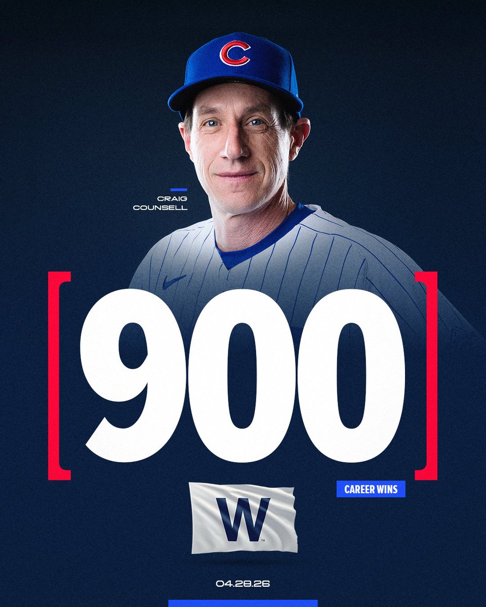 MarkKrockover's tweet image. #Congratulations #Coach #manager #MLB #Cubs #Chicago #GoCubsGo #900victories @Cubs @WatchMarquee