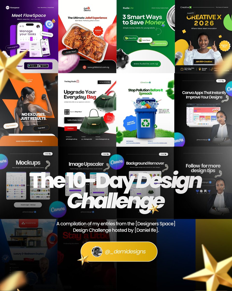 _demidesigns's tweet photo. Honored to place 3rd in this design challenge 🥉✨
@designersspace_ Thank you for hosting such an amazing and well-organized challenge. Shout out to everyone who participated, it was inspiring creating alongside you all.
On to more growth and creativity 🎨🚀 https://t.co/Ujjiluppdb