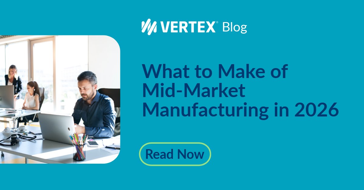vertexinc's tweet photo. As manufacturers redesign supply chains, tax exposure shifts fast. @larrymellonsr, Senior Director of Global Tax, outlines how tax leaders can support landed‑cost modeling, compliance planning &amp; smarter scenario analysis.

Read here: https://t.co/B3BwIa0KKW #VertexChiefTaxOffice https://t.co/2jTFX3YiEF
