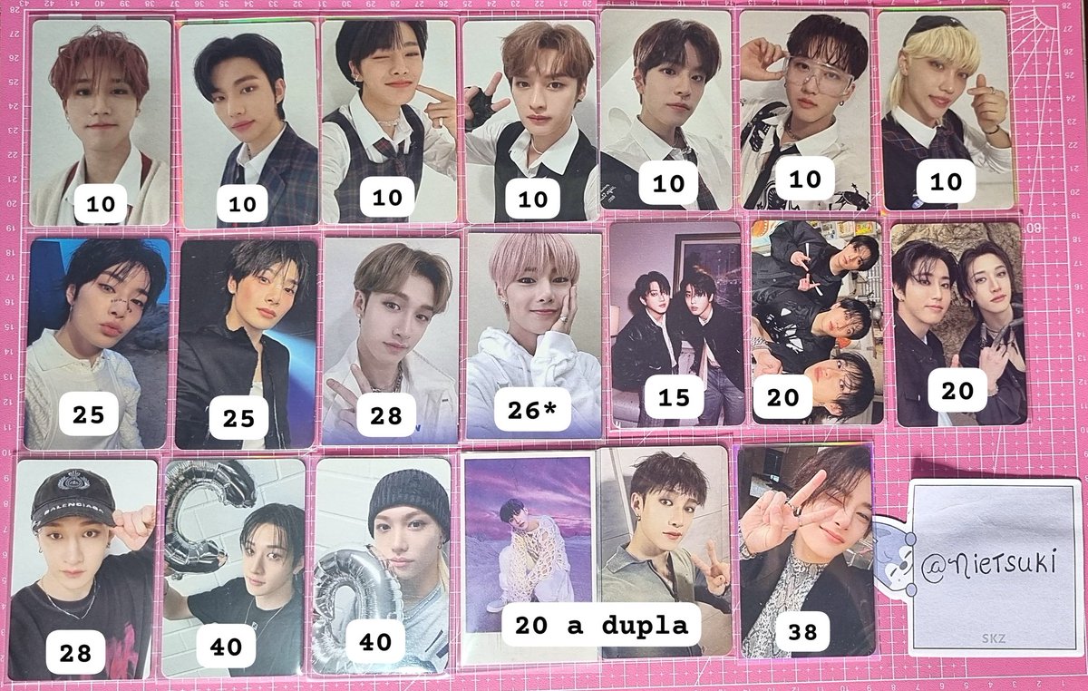 Nietsuki's tweet photo. ✮⋆˙ VENDA/ VENDO ˙⋆✮

⋆  Valores na imagem + frete a calcular.
⋆  Card com * contém avaria já descontada.
⋆  Envio em no máximo 2 semanas. 
⋆  Sensitive buyer ❌
⋆ Feedbacks no fix.

📌 Photocard skz Stray Kids pc Christmas Evel karma Levanter Do It Rockstar https://t.co/SQ2xHxjTND