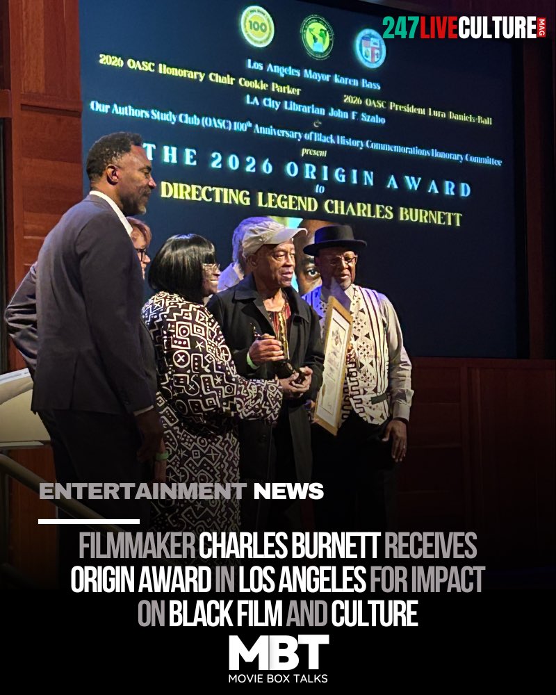 Legendary filmmaker Charles Burnett was honored with the Origin Award in Los Angeles, celebrating a lifetime of powerful storytelling that has authentically captured Black life, community, and culture through film!

Read Here: 247liveculture.com/entertainment/…