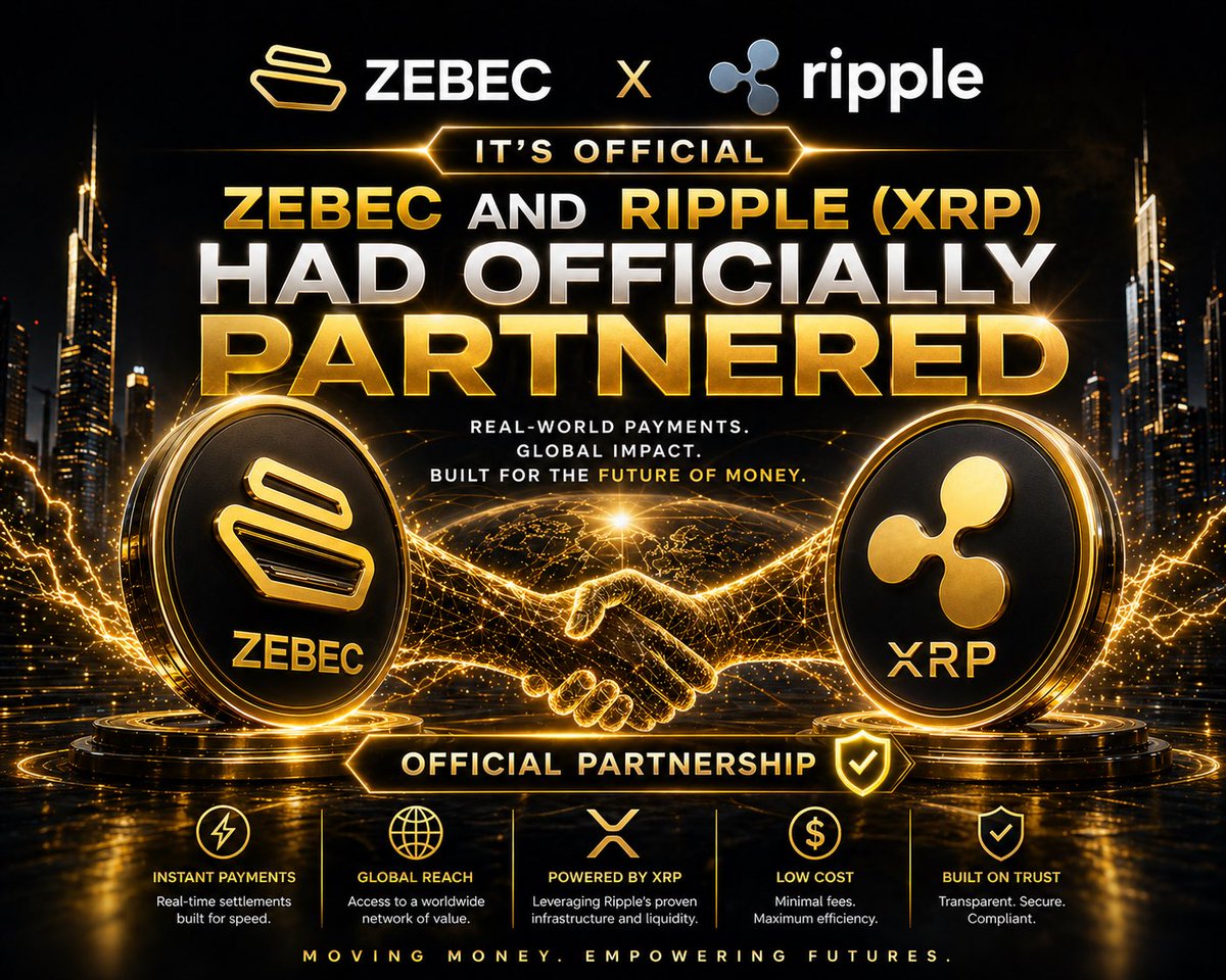 🚨 🚨 IT’S OFFICIAL 🚨🚨

Zebec Network 🤝 Ripple XRP

Real-time payroll meets global liquidity. The future of payments is being built right in front of us. 🌎

Programmable finance. Instant settlement. Institutional infrastructure.

#Zebec #ZBCN #XRP #Ripple #Crypto #Payments