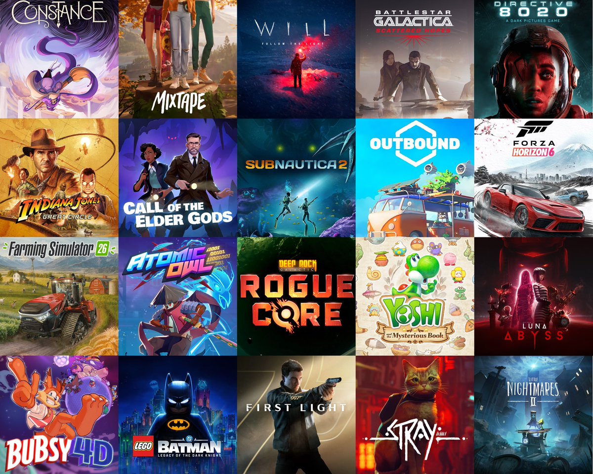 shinobi602's tweet image. May 2026 Games | What are we playing?

5/1: Constance
5/7: Mixtape
5/7: Will: Follow The Light
5/11: Battlestar Galactica: Scattered Hopes
5/12: Directive 8020
5/12: Indiana Jones and the Great Circle (Switch 2)
5/12: Call of the Elder Gods
5/14: Subnautica 2
5/14: Outbound
5/19: