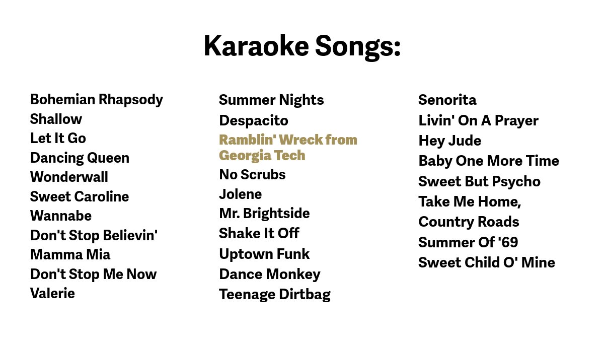 gtalumni's tweet photo. Anyone up for some karaoke? https://t.co/dv9vivCtLL