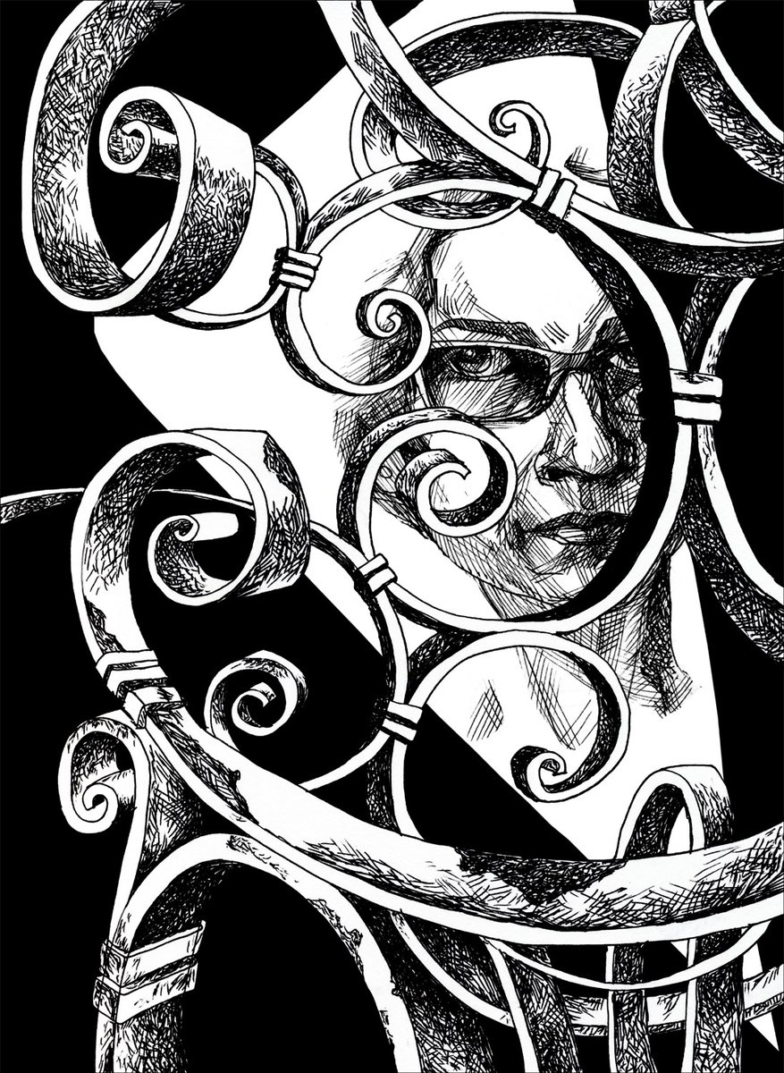 wingedlionarts's tweet image. Wrought Iron
#illustration #drawing #sketchbook #selfportrait #art