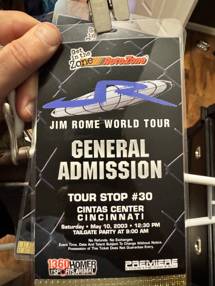 Lvillebootcamp's tweet photo. Cleaning out the house and found this bad boy! @jimrome #tourstop #jimrome https://t.co/KOjJ71PuBx