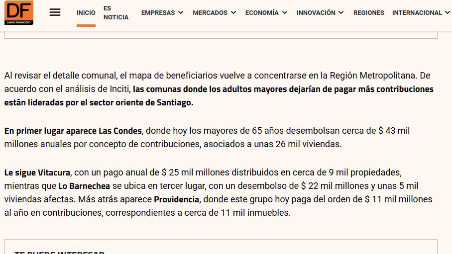 cgajardop's tweet image. ¿Quiénes se benefician más con la exención del pago de Contribuciones?

Las Condes 43 mil millones 
Vitacura         25 mil millones 
Lo Barnechea 22 mil millones 
Providencia 11 mil millones

Las comunas que + se benefician con el fin de las Contribuciones a mayores de 65 años.
