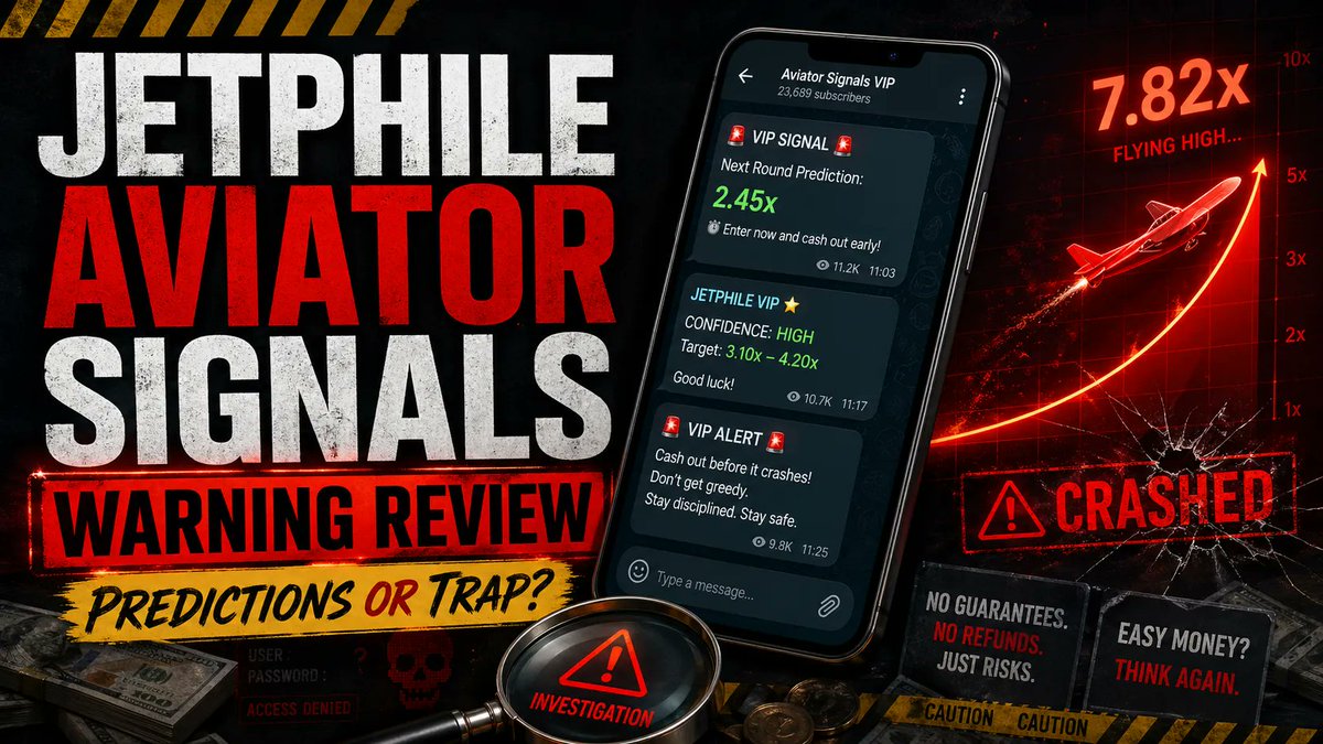 AviatorPlayGame's tweet photo. Jetphile Aviator Signals Review: Real or Fake?
https://t.co/Qh4Y0nHDDs

#Jetphile #AviatorSignals #AviatorPredictor #AviatorScam #TelegramScam #CrashGame #AviatorGame #GamblingSafety #ResponsibleGambling #BettingScam https://t.co/sCtIkw7bmf