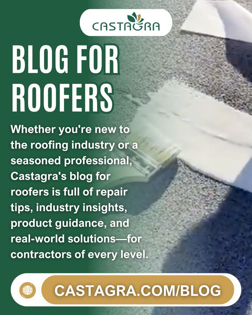 castagra's tweet image. Head to castagra.com/blog for all the latest repair tips, industry insights, guest posts, and much more!

 

#roofing #roofers #roofcoating #roofrepair