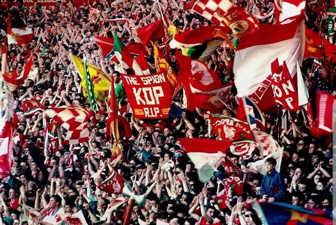 Awaydays23's tweet image. ON THIS DAY 1994: Liverpool's Last day of the Standing KOP #LFC