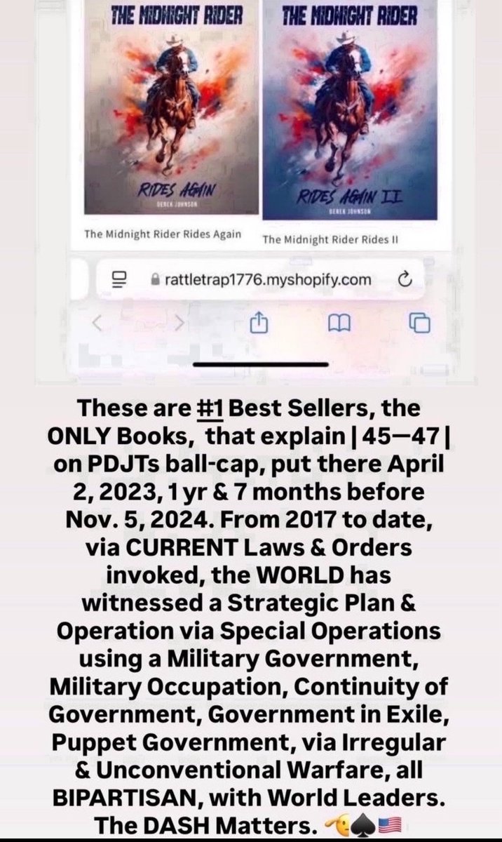 rattletrap1776's tweet image. When you see “influencers” sharing… 

Make sure to ask them why they never tell about or share to people the ONLY Books that outline the 45 ——— 47 by a Retired Veteran with current DoW Credentials 🔥🤭 #Oops