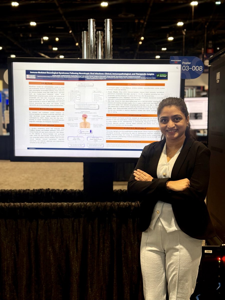 AmritaaThalla's tweet photo. Presented posters at the AAN Annual Meeting in Chicago last week. Our work focussed on cognitive neurology and neuroimmunology in the setting of systemic diseases. Thank you @AANmember for the amazing opportunity! #neurology https://t.co/UzrcO4bO8F