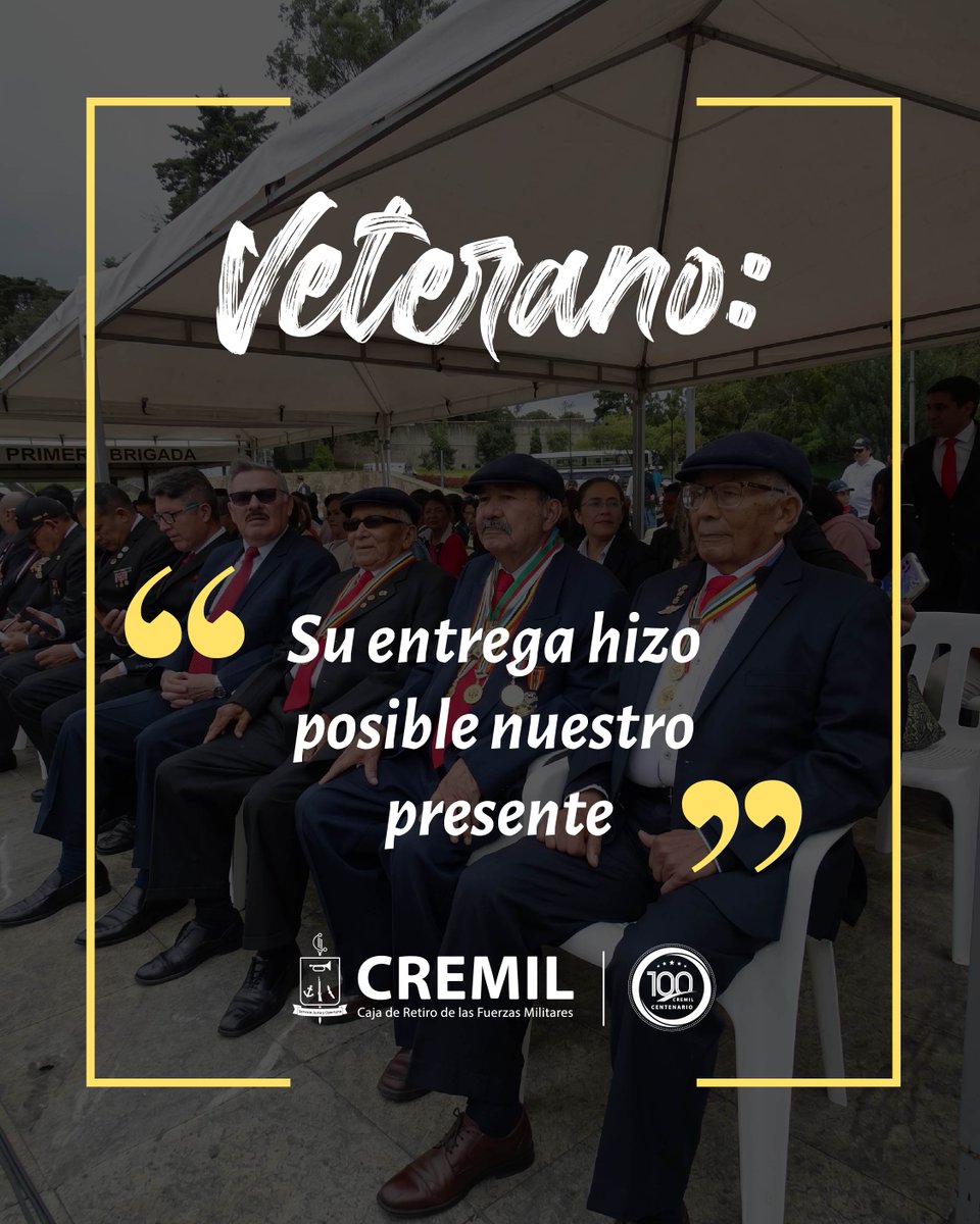 Cremil_Co's tweet image. El valor, la disciplina y el compromiso de nuestros veteranos son el fundamento de lo que hoy somos como Nación.
En CREMIL se honra su legado y se reconoce su invaluable aporte al país.
#Veteranos #Honor #Compromiso #CREMIL #FuerzasMilitares