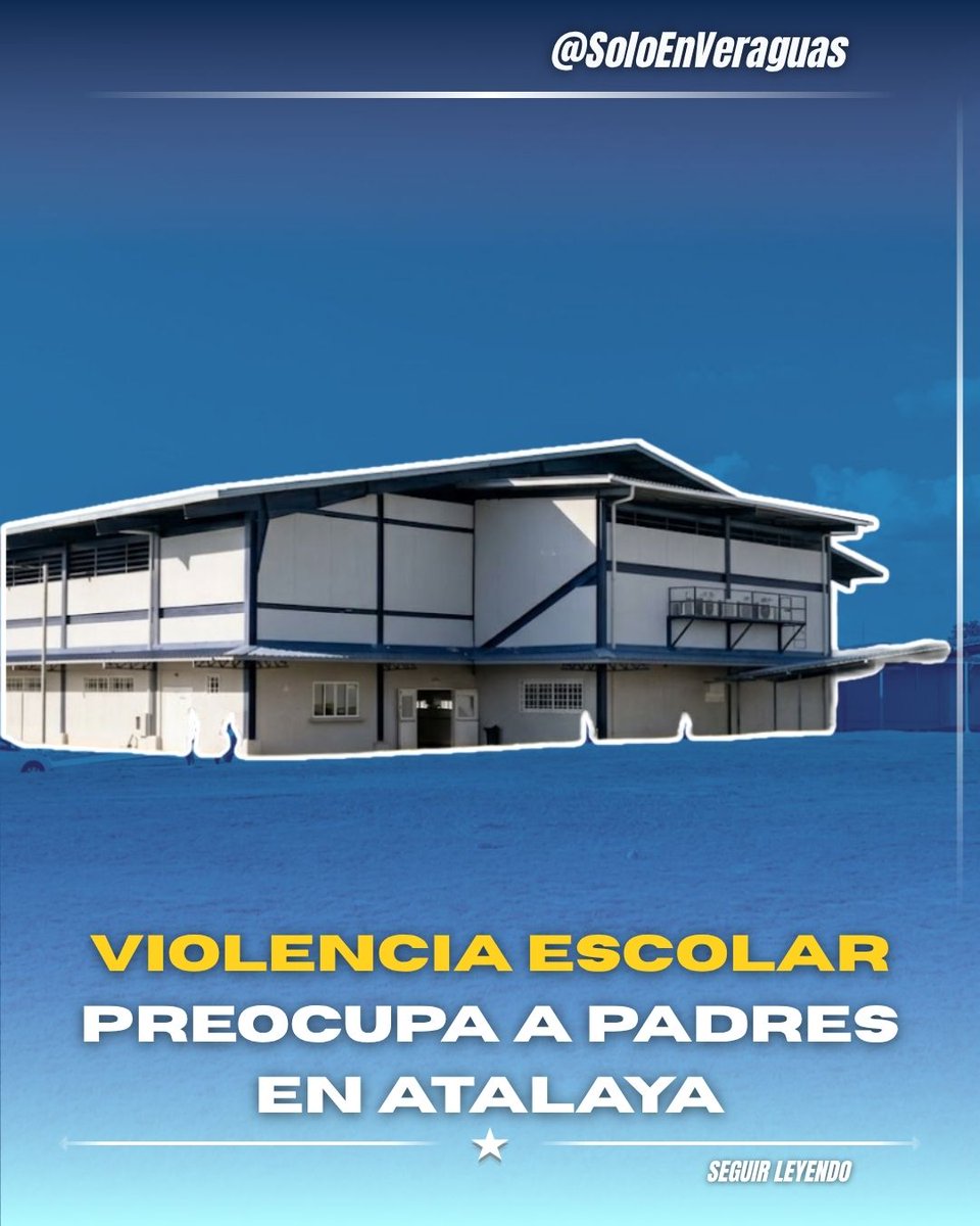 soloen44785's tweet image. ⚠️
ALERTA POR VIOLENCIA: ESTUDIANTE HERIDO EN COLEGIO DE ATALAYA

#Veraguas #Atalaya #SeguridadEscolar #NoticiasPanamá #Meduca