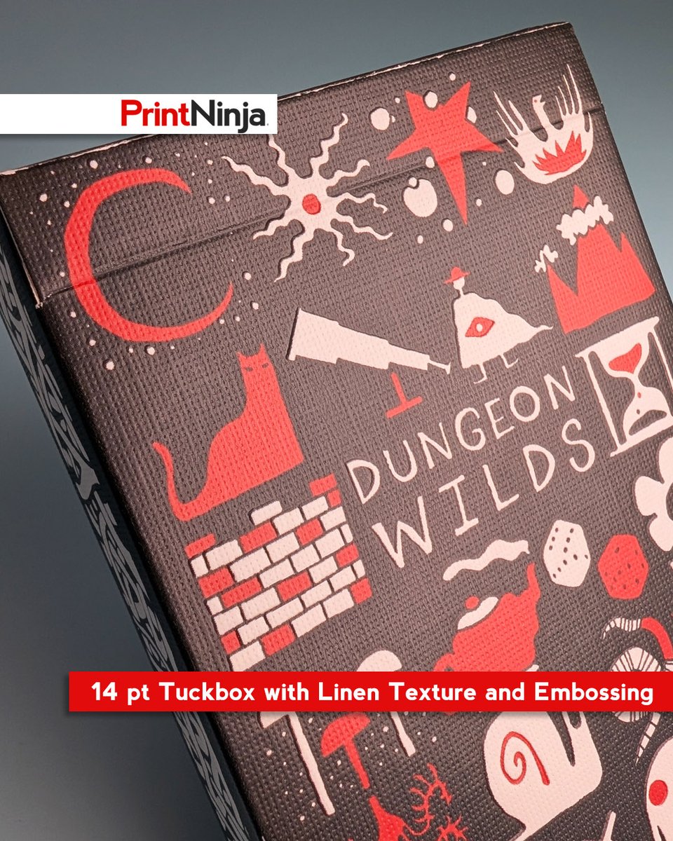 PrintNinja's tweet photo. Have a card game idea? See how Dungeon Wilds by @goblinsngardens turned vision into reality with PrintNinja’s custom printing! Get inspired and imagine your own deck in print: https://t.co/tlpM49Erri #CardGame #IndieGames #GameDev #TabletopGames #CardGameCreators https://t.co/iqgjwS9JmV