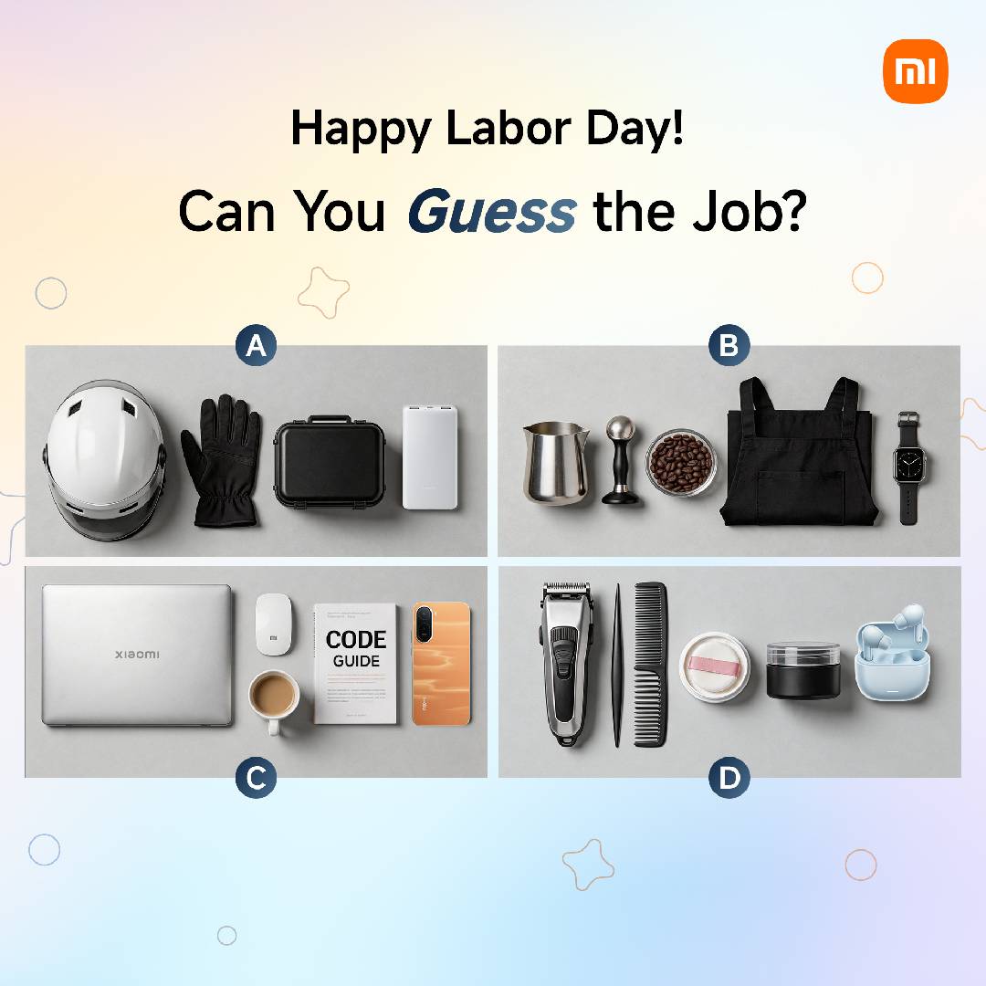 XiaomiNigeria's tweet image. Not all heroes wear capes—some carry toolkits 😉

Can you guess each profession? 👇

Happy Labor Day.

#HappyLabourDay #HappyNewMonth #Xiaomi #XiaomiNigeria #REDMI