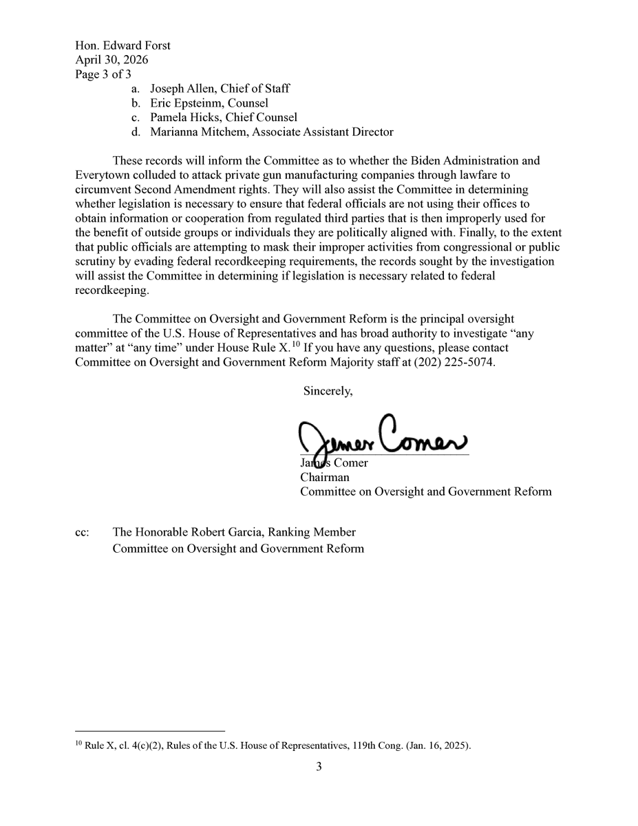 Oversight Committee tweet media