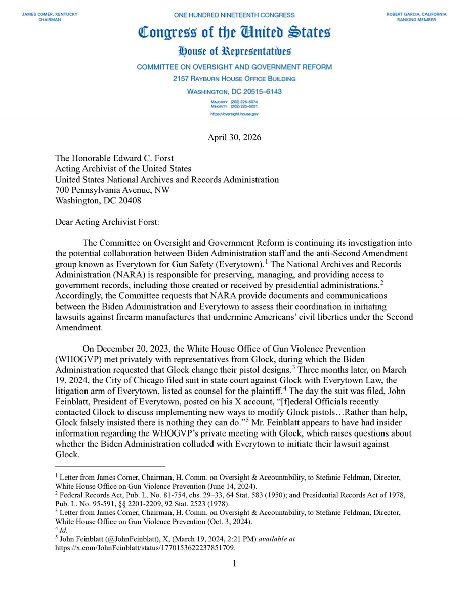 Oversight Committee tweet media