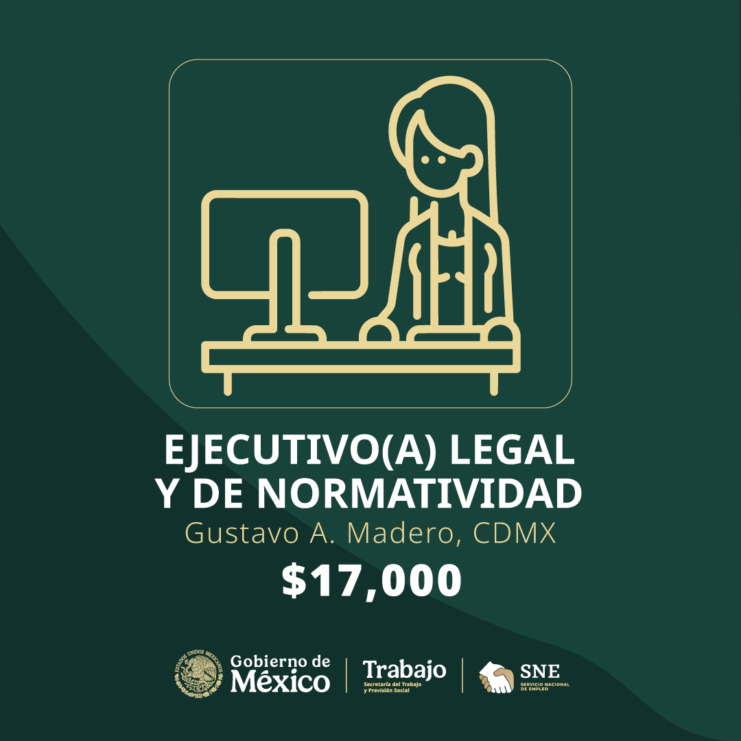 empleogob_mx's tweet image. 📢 #BolsaDeTrabajo 

👤 Ejecutivo(a) legal  en ILT Group.
📍Para trabajar en #CDMX.
💰17,000.00.

Detalles y postulación en: 🔗 goo.su/fqaQX 

#Trabajo #Empleo #SNE #PortalDelEmpleo #PrimaveraLaboral