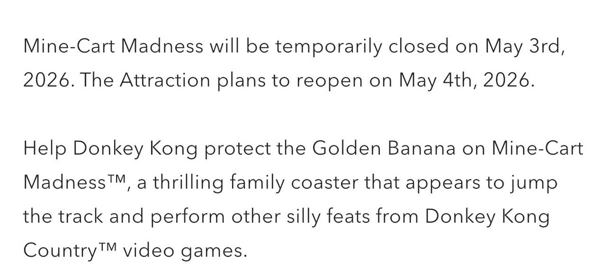 marc_party's tweet photo. @UniversalORL I see Mine-Cart Madness is scheduled to be closed on Sunday but apparently it’s already closed and will stay that way through the weekend. Is this true? We’re doing our first Epic visit on Saturday and bought Express hoping we could do everything in one day. https://t.co/XkdpGS2J8q