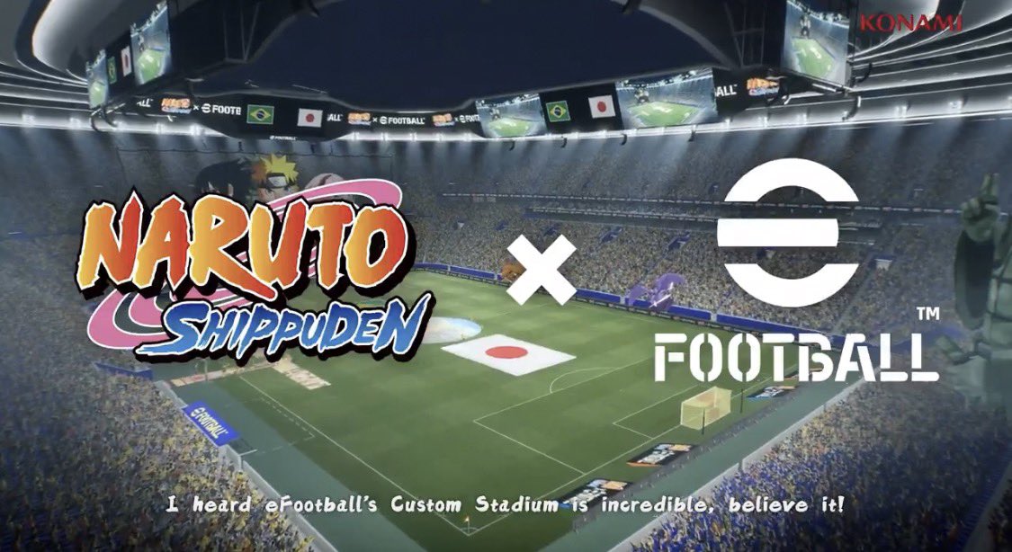 pe_gazon's tweet photo. Cei de la Konami a luat-o razna de tot! 🤦🏻‍♂️

eFootball va avea parte de o colaborare oficială pe termen limitat cu Naruto Shippuden. 
Scopul oficial este să atragă noi puștani în joc, care vor fi gata să spargă pușculițele lor pentru a-și lua carduri speciale cu Naruto. https://t.co/tPYXmttJaC