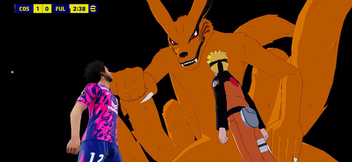 pe_gazon's tweet photo. Cei de la Konami a luat-o razna de tot! 🤦🏻‍♂️

eFootball va avea parte de o colaborare oficială pe termen limitat cu Naruto Shippuden. 
Scopul oficial este să atragă noi puștani în joc, care vor fi gata să spargă pușculițele lor pentru a-și lua carduri speciale cu Naruto. https://t.co/tPYXmttJaC