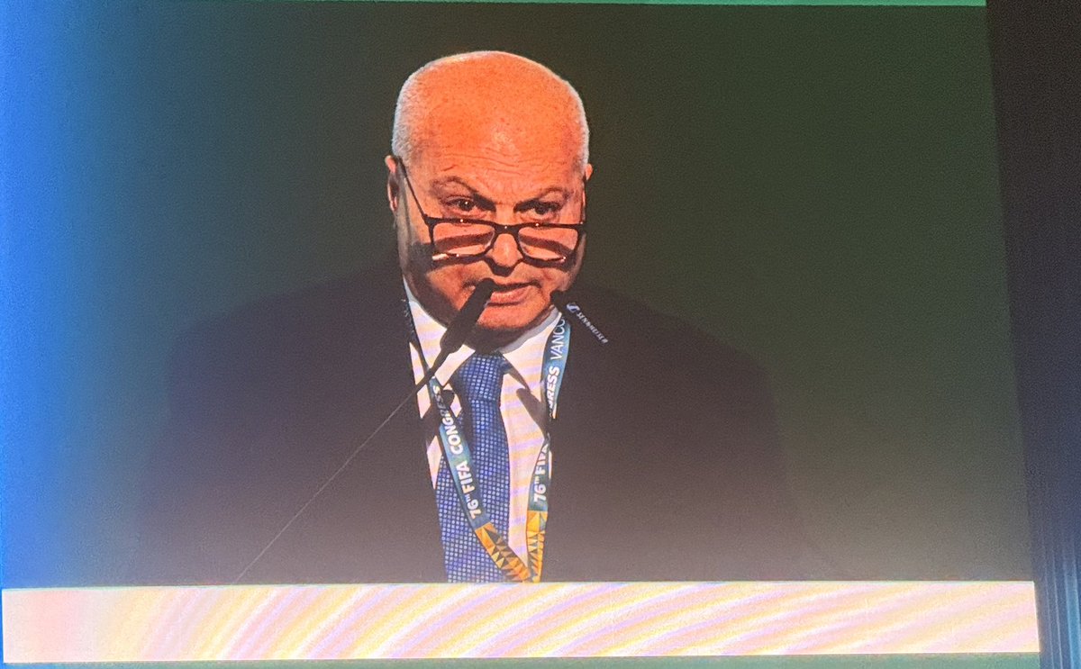 BahiruTi's tweet photo. The Israel FA Vice President stated at the Congress that “more children from diverse backgrounds are playing football across Israel, and emphasized their readiness to cooperate with the Palestinian Football Association.” https://t.co/TniLIvLCRT