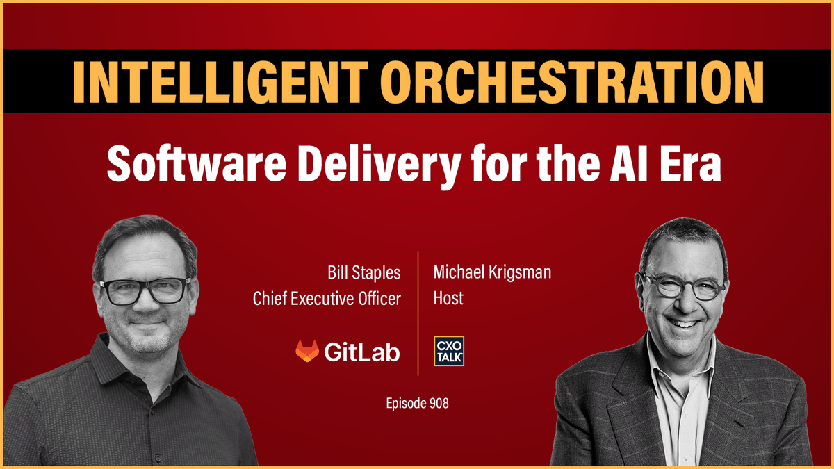 cxotalk's tweet image. #AI #SoftwareDevelopment Advice (2:2)
4. Do pilots b/c they also point to dev processes + lifecycle that may need to change
5. Define upfront criteria team members must “hold fast to” vs rules that can be bent
-- Bill Staples, CEO @GitLab
cxotalk.com/episode/intell…

#CXOTalk #SDLC