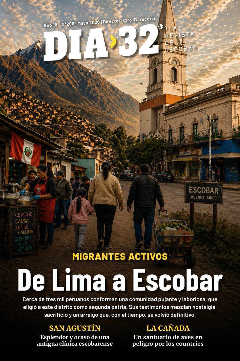 📣 ¡Ya salió la 32 de Mayo 2026!

🇵🇪 De los Andes al Delta: la historia de los peruanos que eligieron Escobar

🏥 De la gloria al ocaso: el triste derrotero de la ex clínica San Agustín

🦜 La reserva de El Cazador lidera el ranking provincial de aves

👉 dia32.com.ar/secciones/arch…