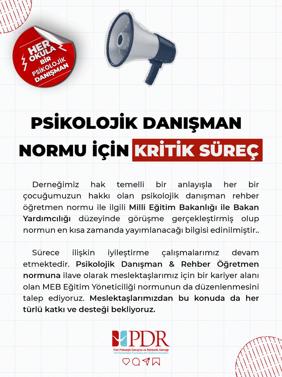 Türk PDR Der- Psikolojik Danışma ve Rehberlik tweet media