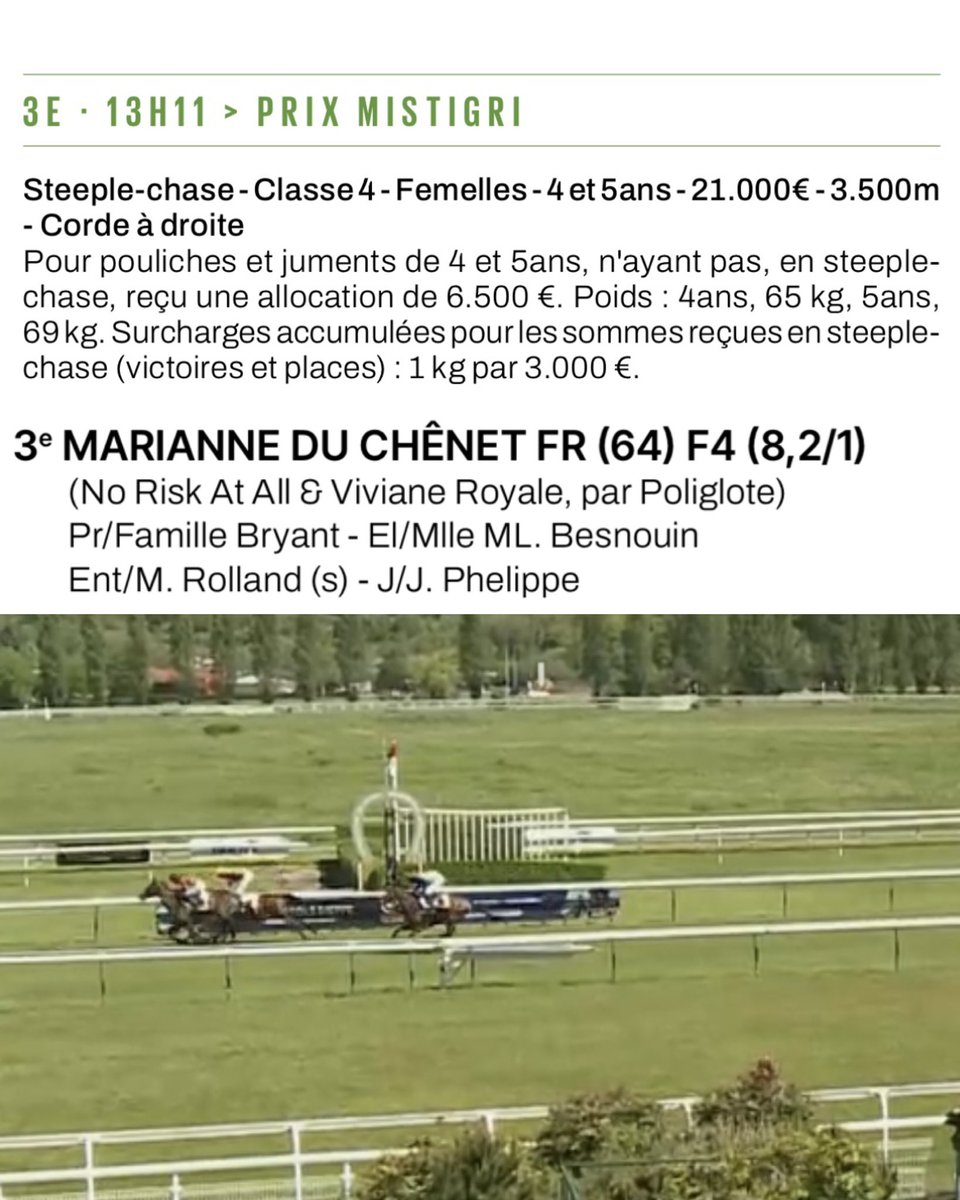 ecuriebryant's tweet image. Dieppe
🥉Marianne du Chenet is brave third in Prix Mistrigri #moretocome