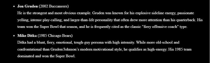 Noctis70's tweet photo. @Marco_Parlay I was searching coaches with a high-energy, fiery, passionate, animated sideline personality similar to Ben Johnson (passionate, direct, high-energy accountability with motivational fire, compared to his mentor Dan Campbell). Ben Johnson similar to Jon Gruden and Mike Ditka. https://t.co/uxOXzlj6Gs
