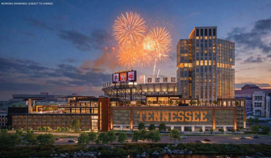 New renderings detailing plans for the sprawling Neyland Entertainment District have been released. Demolition of the G10 parking garage could begin as soon as June. wate.com/sports/orange-…