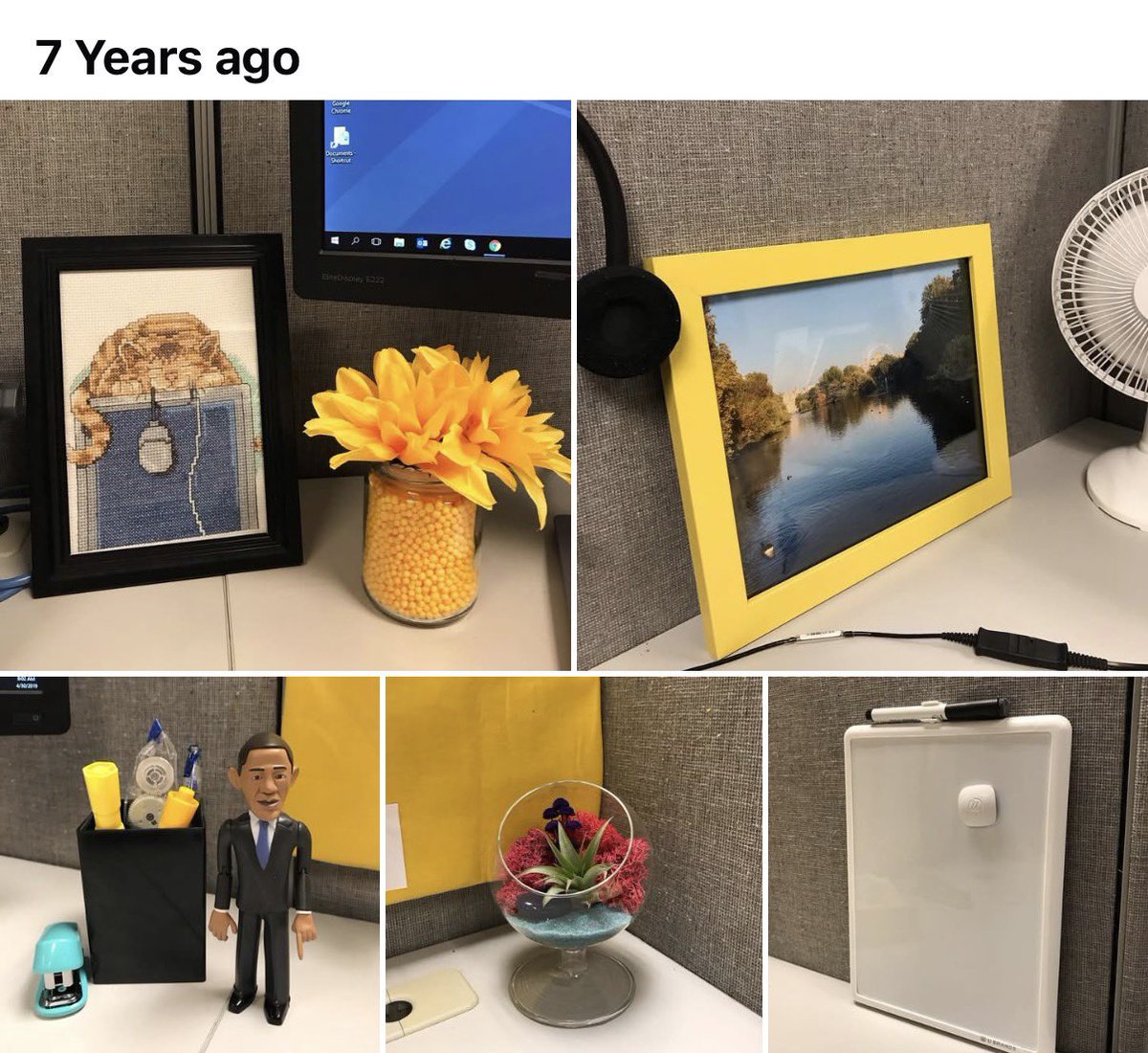 catzandcookiez's tweet image. How I decorated my first ever cubicle/office space 7 yrs ago….obvi it’s before I knew of Pedro Pascal’s existence. #pedropascal #office #cubicle #decor #obama