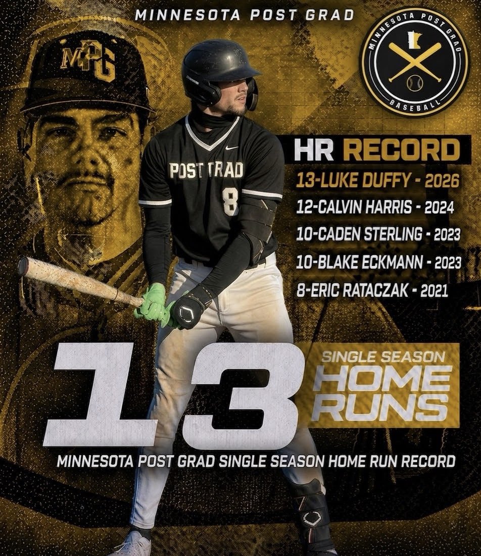 MPGbaseball's tweet photo. Congrats to IF/OF Luke Duffy on setting the MPG Single Season Home Run Record!

💣x1️⃣3️⃣

#PostGrad #MPGBaseball https://t.co/rD8u4J4u4t