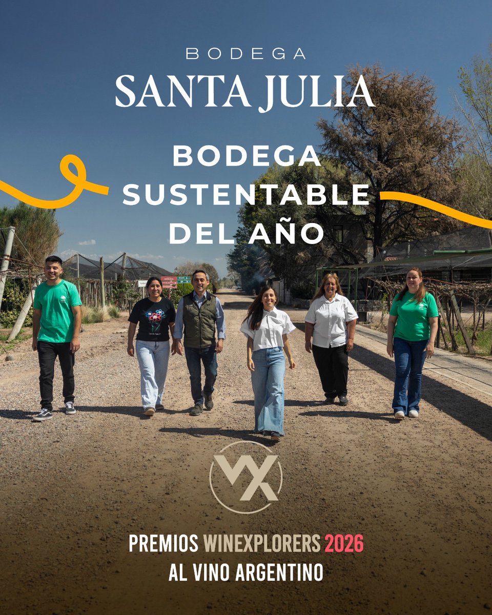 SantaJuliaARG's tweet photo. ¡Somos Bodega Sustentable del Año!

Este premio refleja nuestro compromiso con la sostenibilidad, el cuidado del ambiente y una vitivinicultura responsable, que respeta la tierra y a las personas que la trabajan.

¡Gracias, @WinexplorersOk por este reconocimiento! https://t.co/s5vVCKBZFy