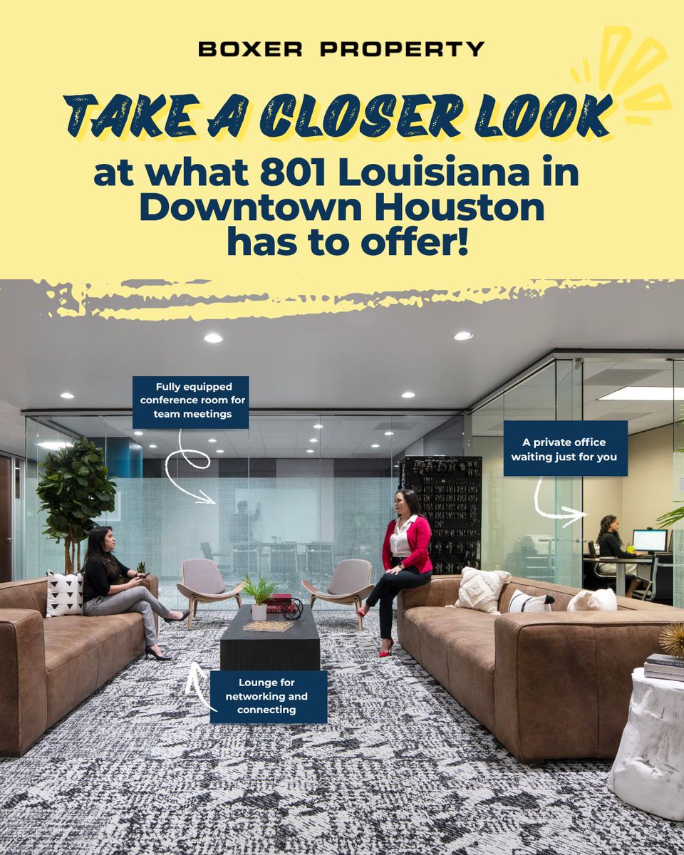 Take a closer look to discover what 801 Louisiana has to offer for you 👀 What makes this location a smart move?
✦ Easy access to I-45, I-10, US-59 &amp; METRORail 🚆
✦ Surrounded by Houston’s business core 🏙️
✦ Move-in ready spaces with modern amenities
 boxerproperty.com
