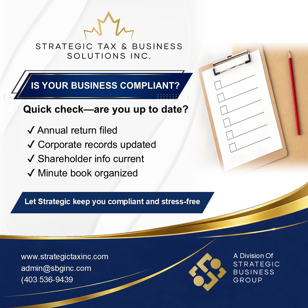 SBGINC_2023's tweet image. Compliance isn’t urgent… until it is.

The businesses that avoid problems are the ones that stay ahead of the paperwork—not behind it.

(403) 536-9439 | strategictaxinc.com

#SmallBusiness #RiskManagement