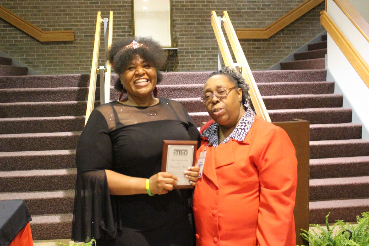 halifaxcc's tweet image. HCC celebrated student success at the Inaugural TRIO Awards Gala on April 29. TRIO Academy completers were honored, graduates received red cords, and transfer students were recognized. Congrats to TRIO Champions Chrisola Ham and Vanessa A. Council. 

#HCC #TRIO
