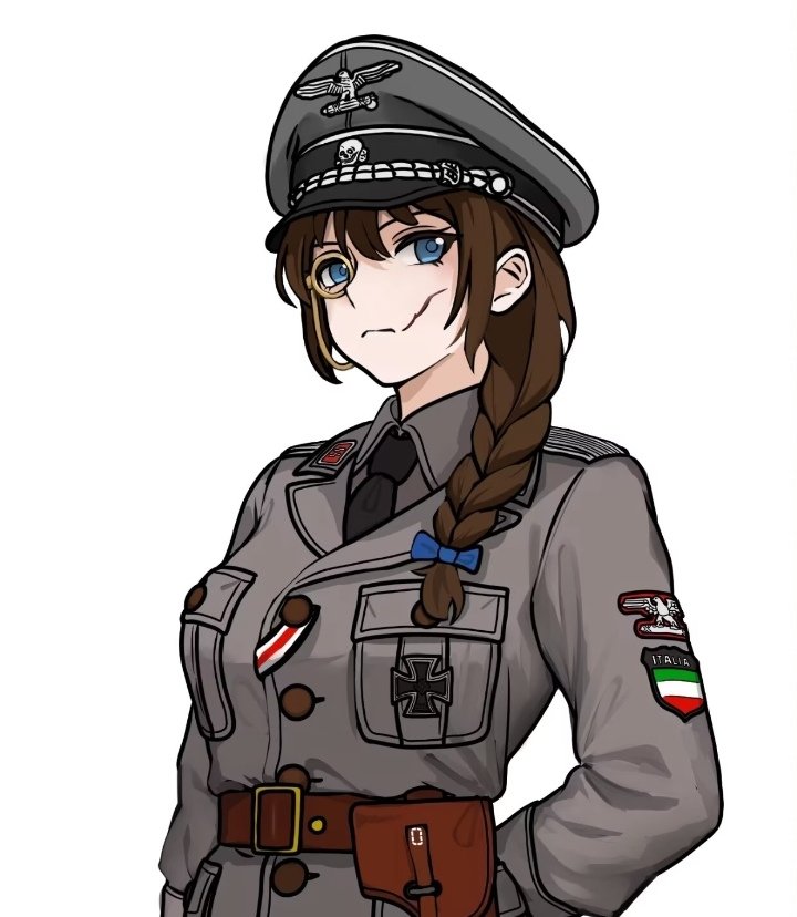 Vertin2332's tweet image. イタリア武装親衛隊·少尉
WWll italienische Nr. 1 Untersturmführer          （Name：Gaspelo·Alicia）
#WW2 #第二次世界大戦 #イタリア軍 #武装親衛隊 #架空