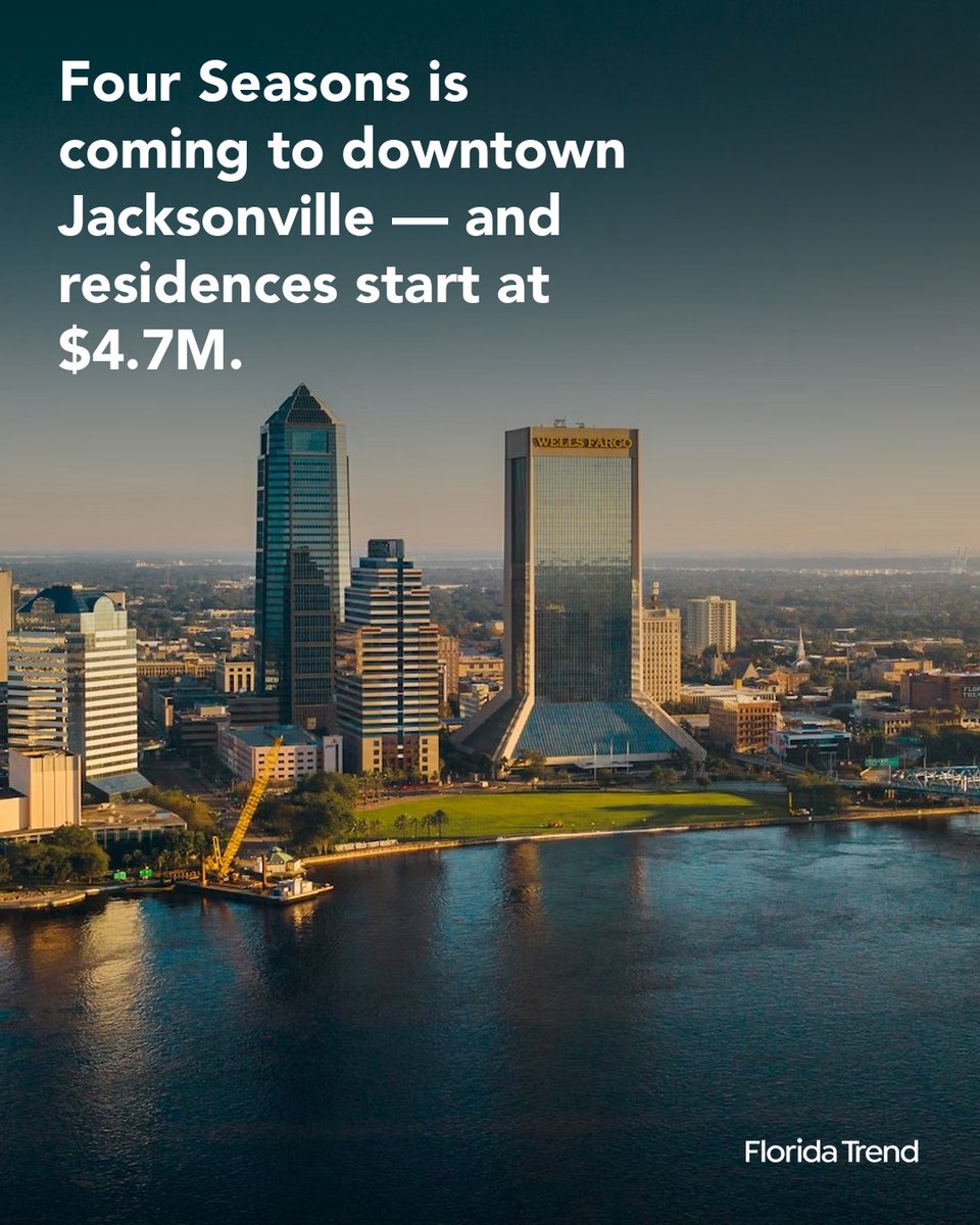 FloridaTrend's tweet image. 🏙️ From Four Seasons residences starting at $4.7M to a $13.5B fintech deal in Jacksonville, here's what's happening across Northeast Florida's business scene.

👉 Read the full Northeast Florida business roundup: bit.ly/4t6Bvli

#FloridaTrend #Jacksonville #Florida
