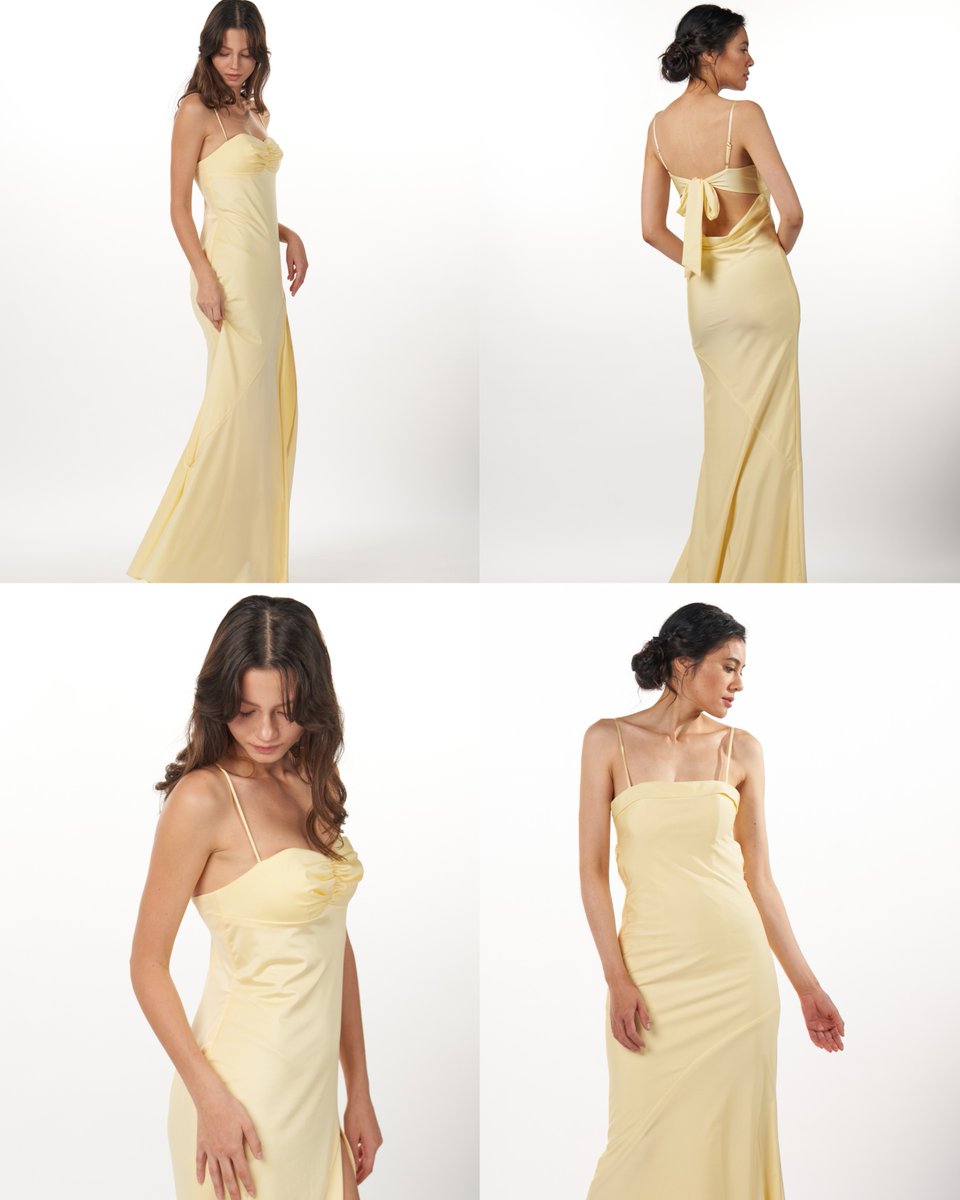 sheismeus's tweet image. An ode to yellow ✨
From the softest pastels to luminous, sunlit tones—each silhouette is a study in modern femininity. Refined, radiant, and undeniably striking. #sheisme #sheismedress #springdress