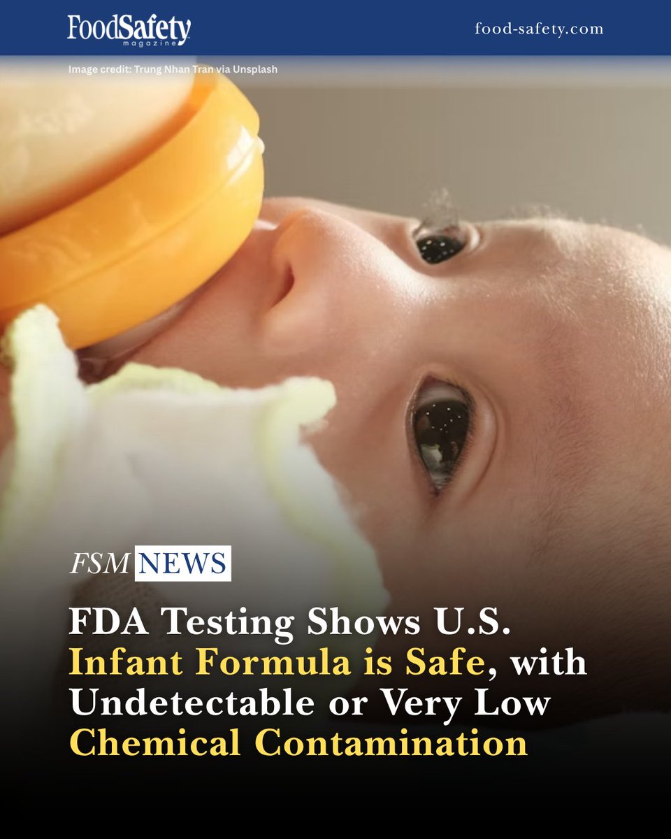 FoodSafetyMag's tweet image. Samples were tested for arsenic, cadmium, lead, mercury, PFAS, pesticides, and phthalates/plasticizers. When toxic heavy metals were detected in some samples, it was at levels far below EPA drinking water limits. #foodsafety

👉 FULL STORY: brnw.ch/21x25Cm