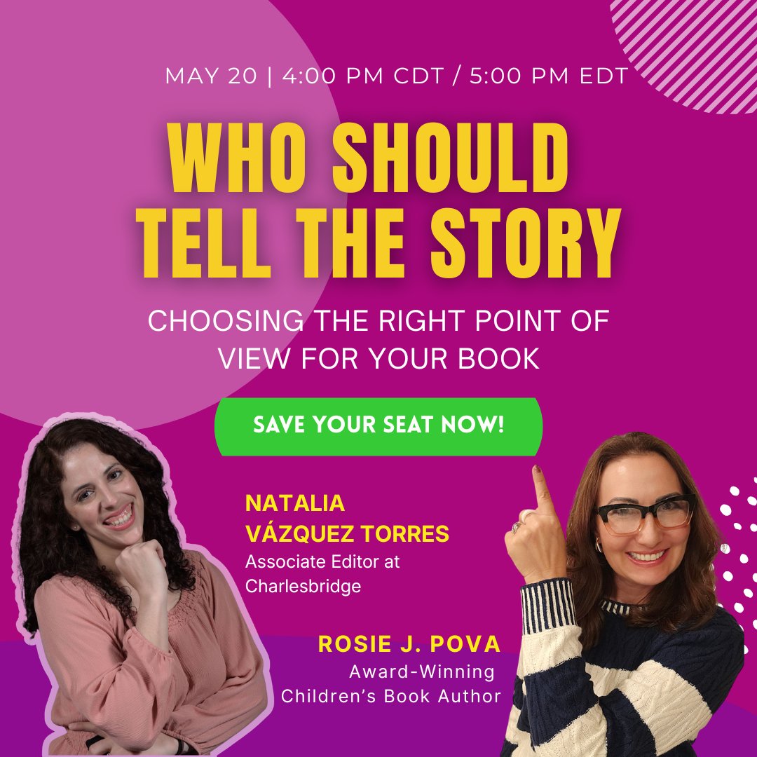 RosiePOV's tweet image. Hooray for our May workshop!! Join us...

Details and registration here: keap.page/.../natalia-va…

#writingcommunity
#editorworkshop
#kidlit
#picturebooks
#amwriting