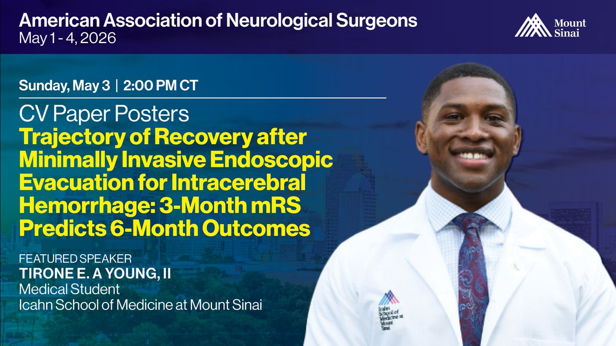 Mount Sinai Neurosurgery tweet media