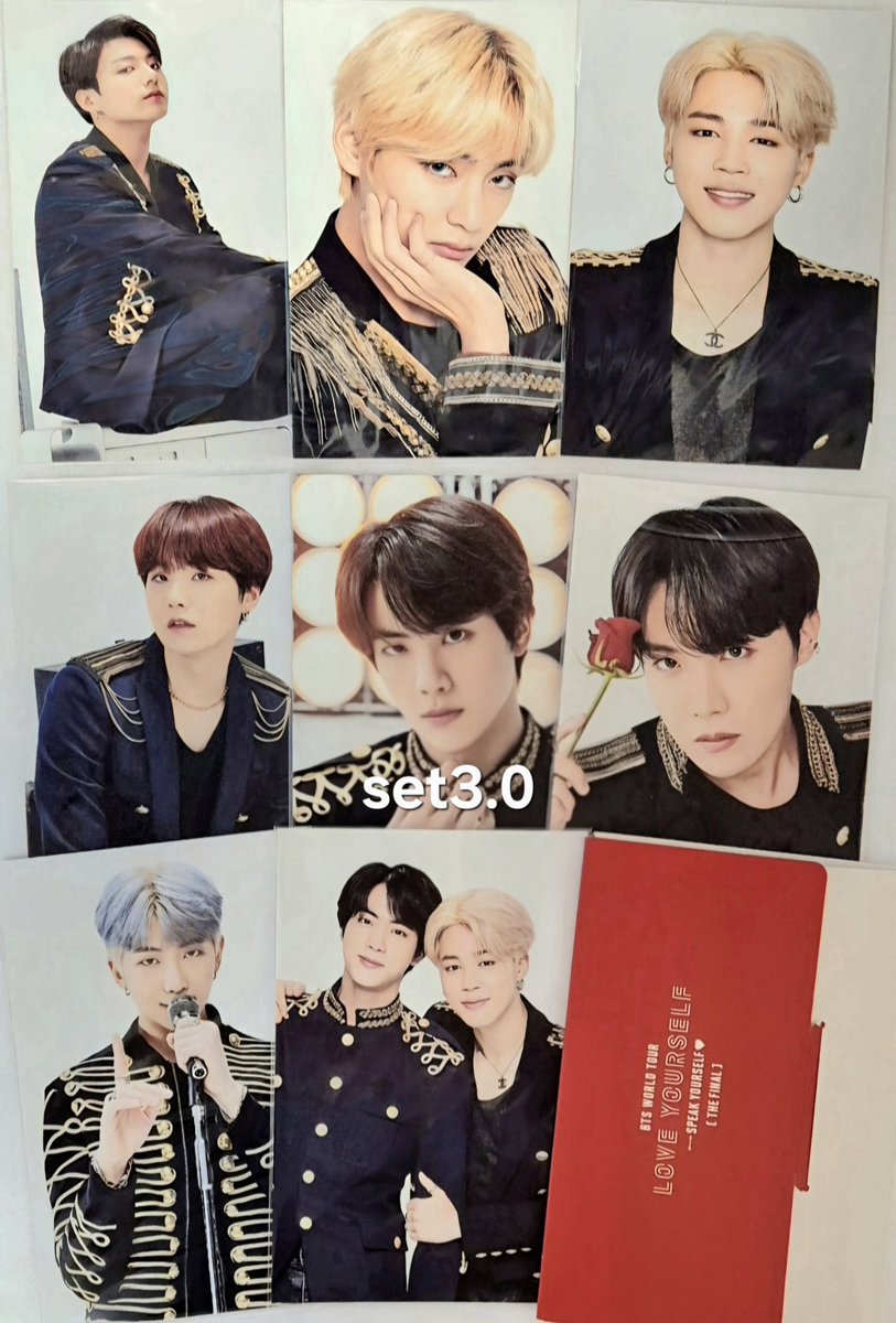 cgvv8452's tweet image. 방탄소년단 러브유얼셀프 월드투어 더파이널 
미니포토카드 세트 
BTS Love Yourself World Tour The Final 
Mini photo card set 
sell ✅️DM 
#BTS #LoveYourSelf #BTSpoca 
남준 석진 윤기 호석 지민 태형 정국 
RM Jin Suga J-hope Jimin v jungkook